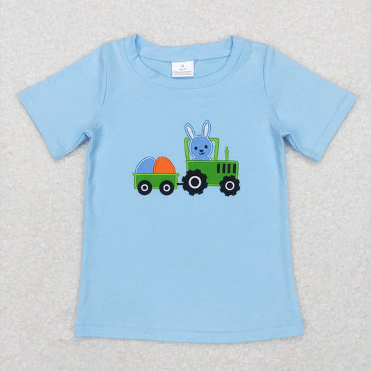 Sibling Baby Boys Girls Embroidery Eggs Rabbits Cross Easter Tee Shirts Top C10.22