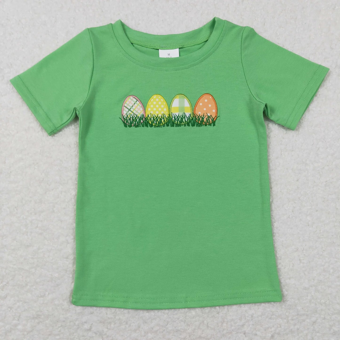 Sibling Baby Boys Girls Embroidery Eggs Rabbits Cross Easter Tee Shirts Top C10.22