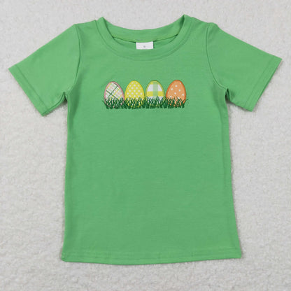 Sibling Baby Boys Girls Embroidery Eggs Rabbits Cross Easter Tee Shirts Top C10.22