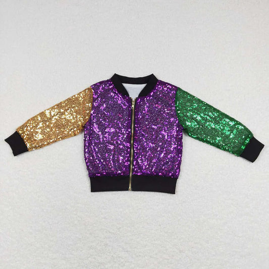 Sibling Baby Girls Sequin Zipper Jackets Top C11.14