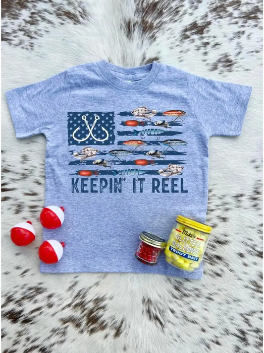 BT0873 Baby Boys Fishing Keepin it Reel Short Sleeve Tops Preorder