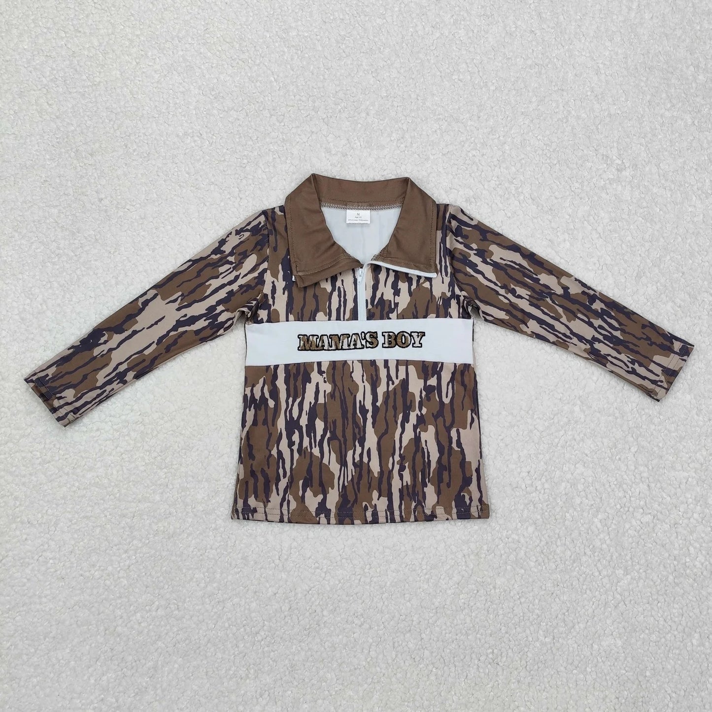 Sibling Baby Boys Long Sleeves Western Camo Hunting Half Zipper Pullovers Top C8.23