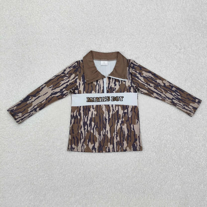Sibling Baby Boys Long Sleeves Western Camo Hunting Half Zipper Pullovers Top C8.23