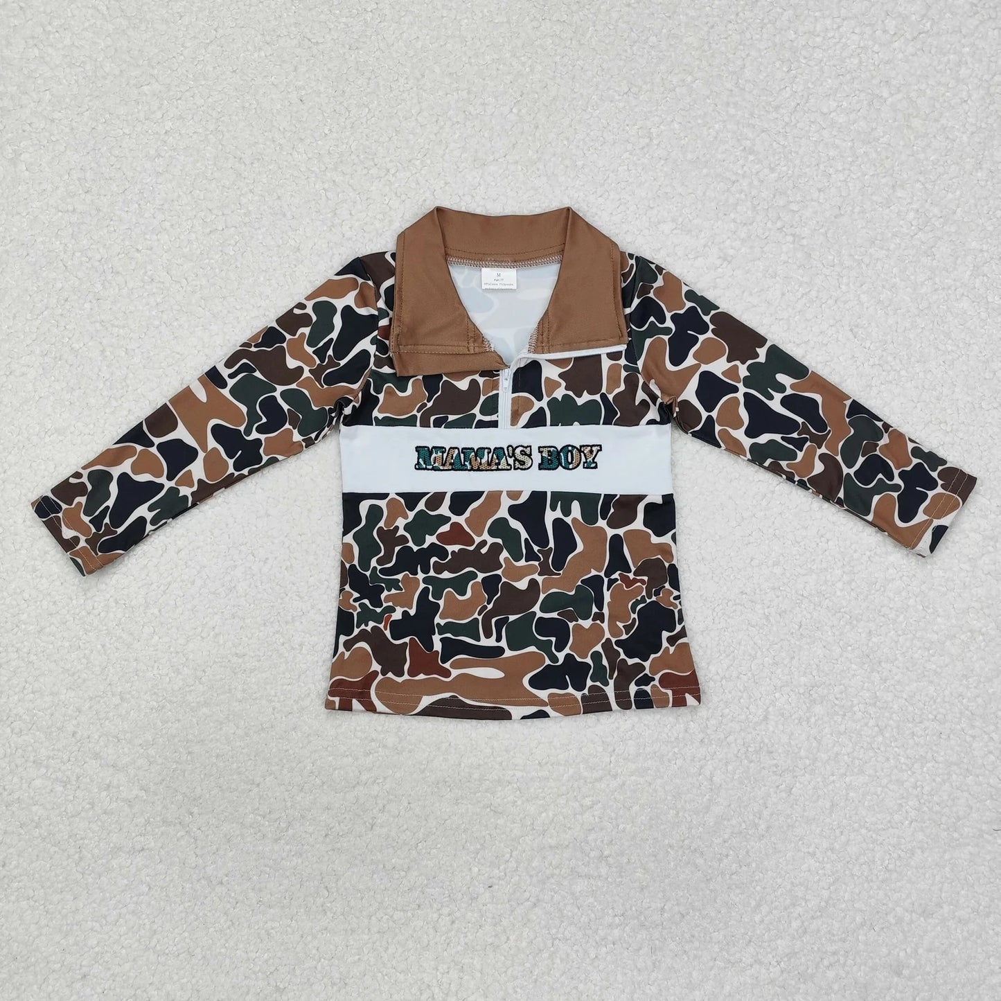Sibling Baby Boys Long Sleeves Western Camo Hunting Half Zipper Pullovers Top C8.23