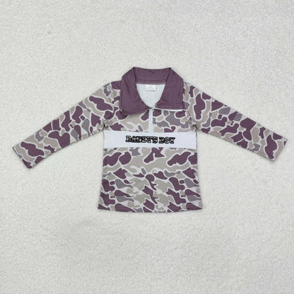 Sibling Baby Boys Long Sleeves Western Camo Hunting Half Zipper Pullovers Top C8.23