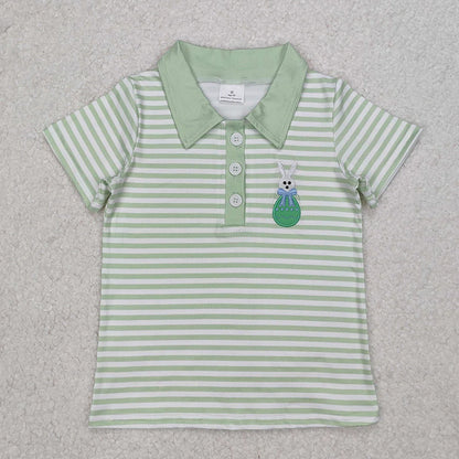 Sibling Baby Boys Embroidery Eggs Rabbits Cross Easter Polo Shirts Tops C10.22