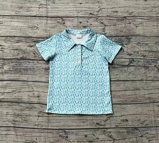 RTS BT1113 Baby Boys Top Baby Boys Blue Seahorse Pullovers Tee Shirts Tops