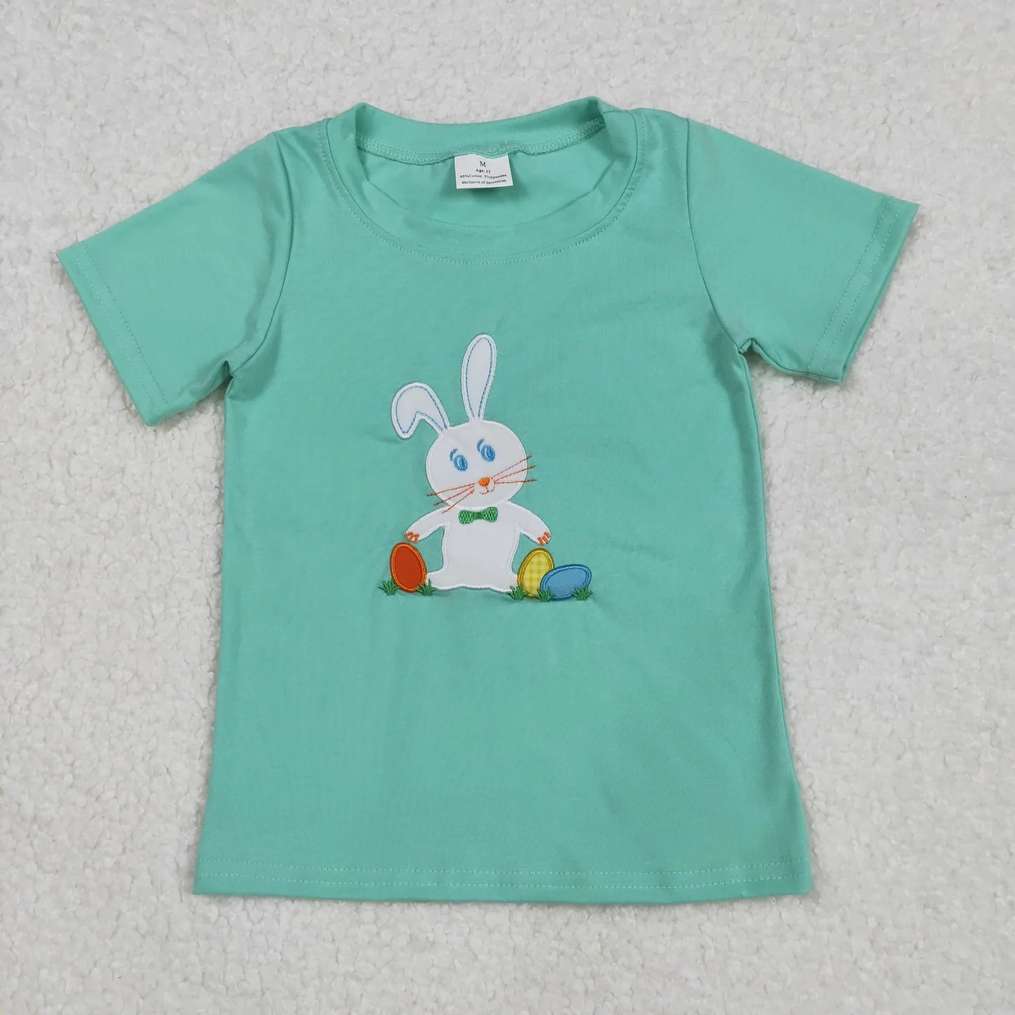 Sibling Baby Boys Embroidery Eggs Rabbits Cross Easter Polo Shirts Tops C10.22