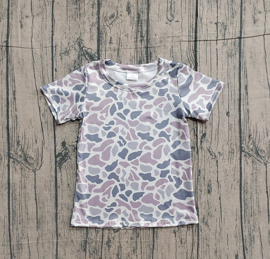 RTS BT1712 Baby Boys Top Baby Boys Southern Light Grey Camo T-shirts Top