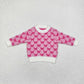 GT0686 Long sleeve sweater in sable pink with bow design