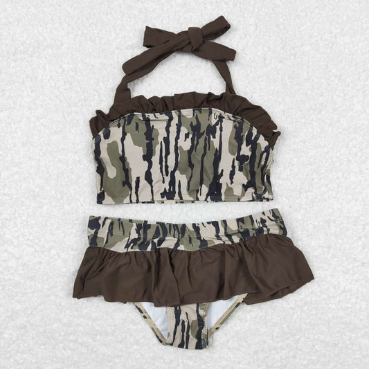 S0193 Camouflage lace bathing suit