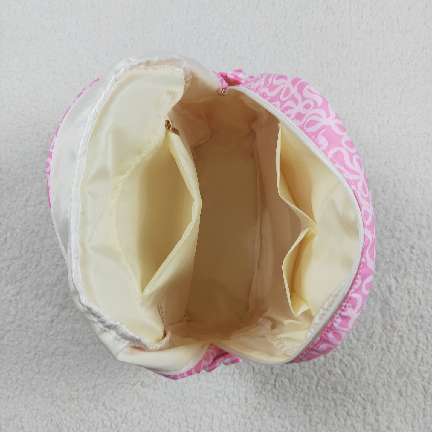 BA0308 Baby Girls Pink Bows Plaid Ruffle School Bags 8.5