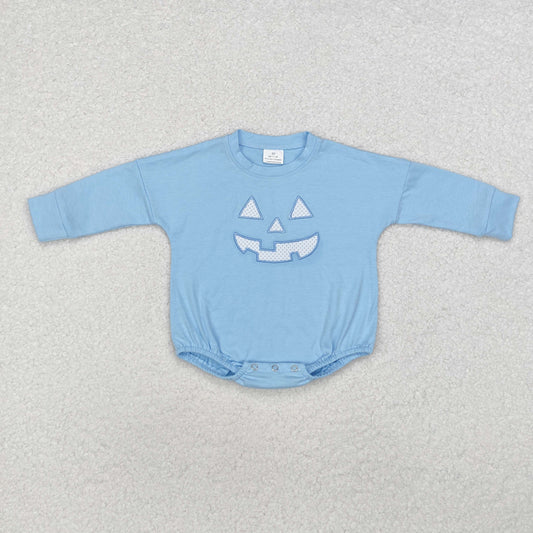 LR1575 Baby Infant Boys Halloween Smile Face Long Sleeve Romper