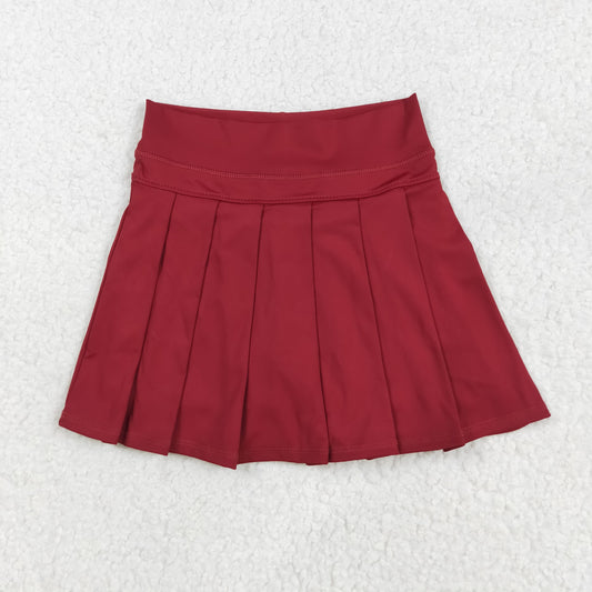 GLK0124 Baby Girls Dark Red Yoga Skorts Bottom 7.21