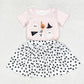 GT0698+GLK0031 Baby Girls Halloween Pumpkin Top Skirts Clothes Set