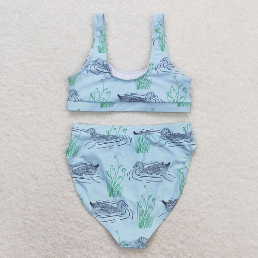 S0357 Duck aqua swimsuit for adults