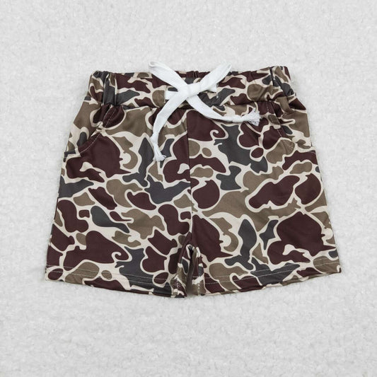 SS0202 Camouflage brown green beige shorts