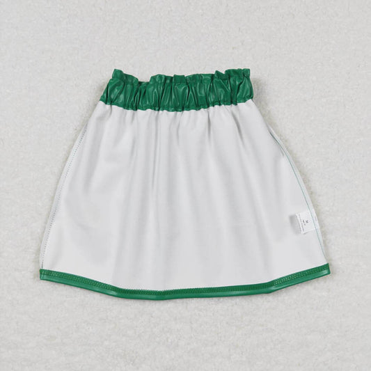 GLK0018 green leather skirt