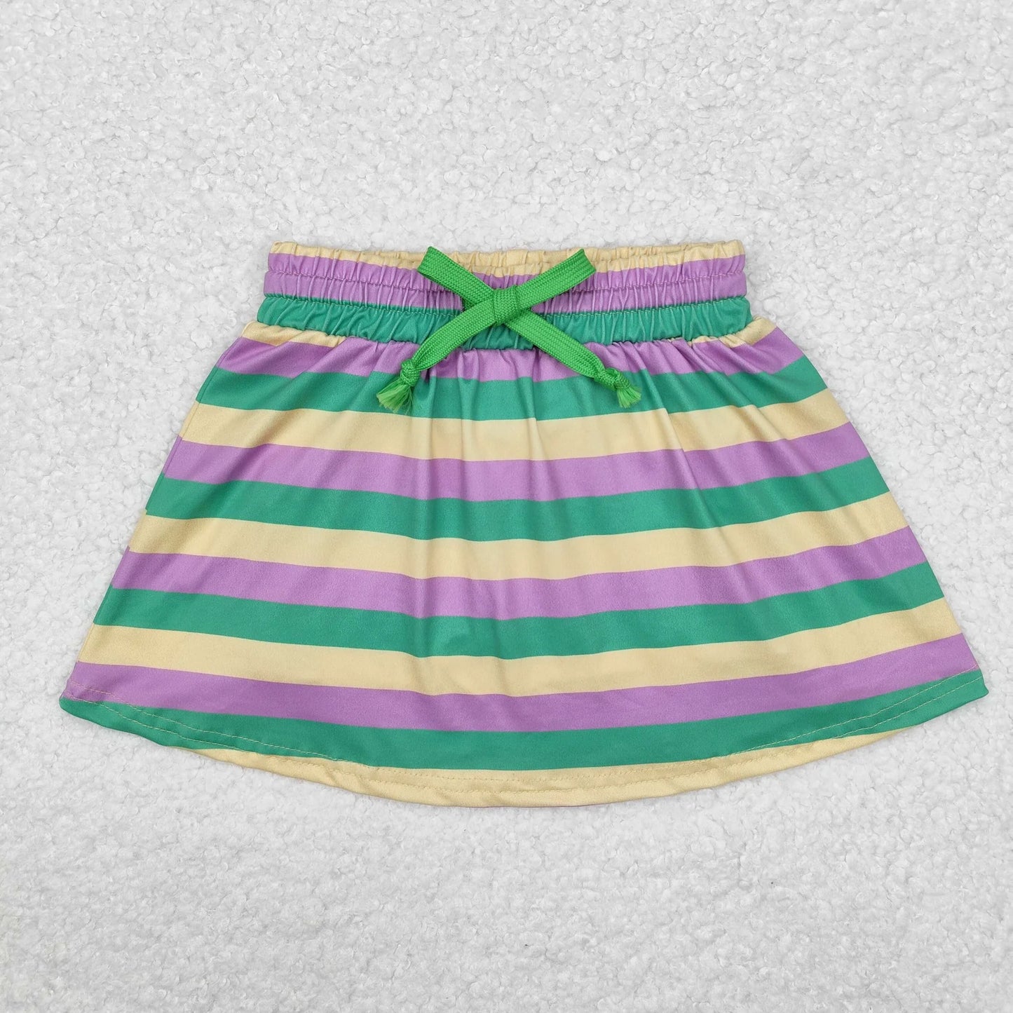 Sibling Baby Girls Mardigras Stripes Ruffle Shorts Skirt Shorts Bottom C12.6