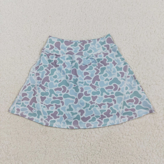 Mama and Me Adult Women Girls Western Green Camo Yoga Active Skirt Shorts Bottoms C10.17