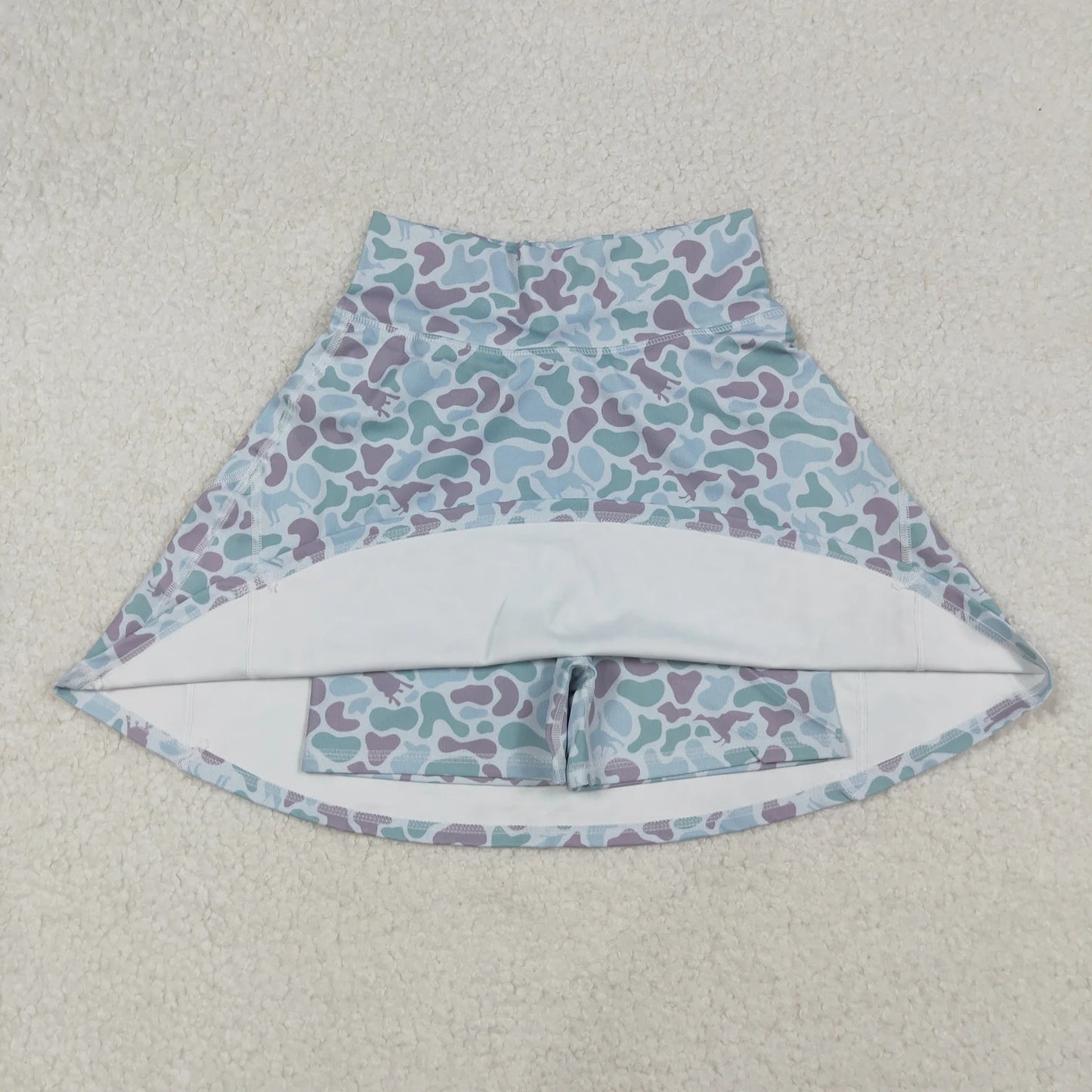 Mama and Me Adult Women Girls Western Green Camo Yoga Active Skirt Shorts Bottoms C10.17