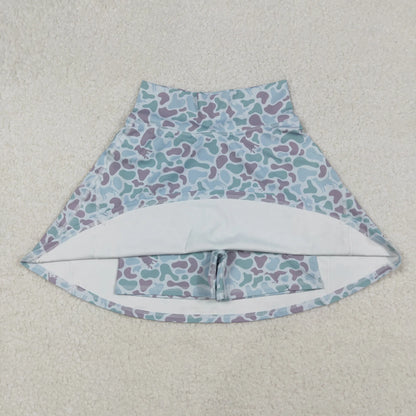 Mama and Me Adult Women Girls Western Green Camo Yoga Active Skirt Shorts Bottoms C10.17