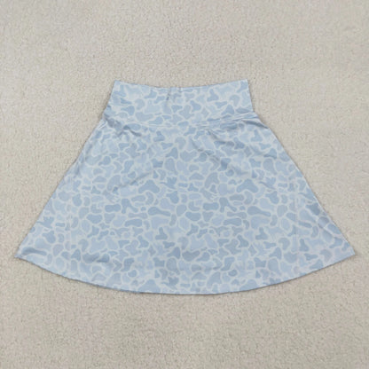 Adult Women Girls Light Grey Camo Yoga Active Skirt Shorts Bottoms C10.24