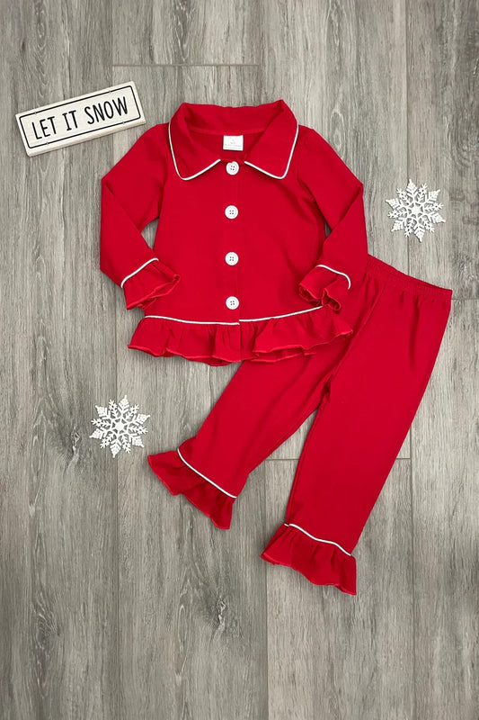 GLP0101 / BLP0036 Sibling Christmas Kids Red Pajamas