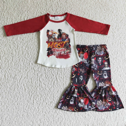 GLP0118 Halloween Girl Red Scream Bell Outfit
