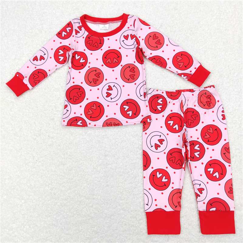 Sibling Baby Girls Valentines Heart Tops Pants Pajamas Clothes Sets C11.4