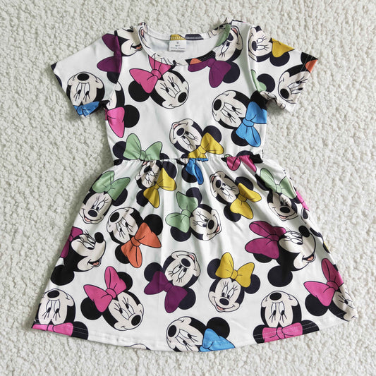 GSD0086 Cartoon short-sleeved dress for girls