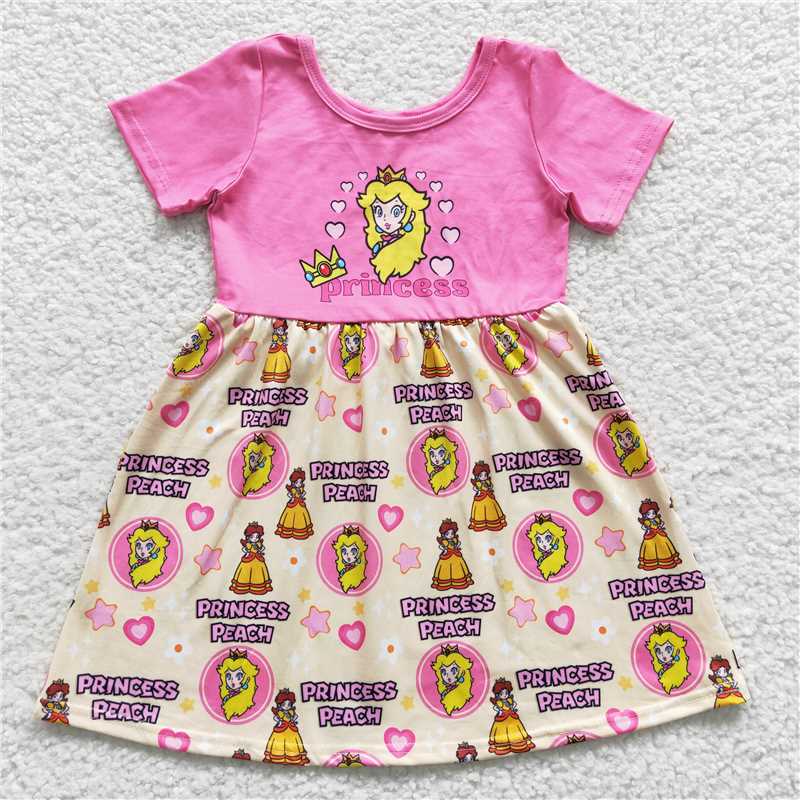 GSD0389 Princess Love Short Sleeve dress pink