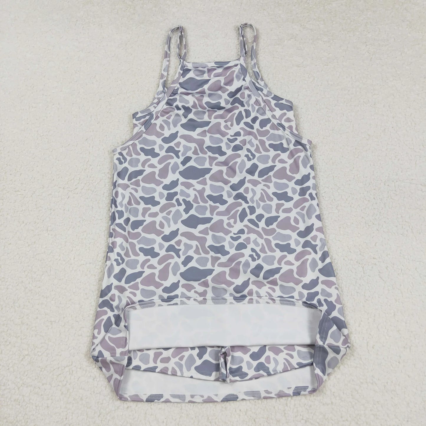 Sibling Adult Women Strap Western Camo Pockets Yoga Active Shorts Dresses C9.1