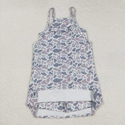 Sibling Adult Women Strap Western Camo Pockets Yoga Active Shorts Dresses C9.1