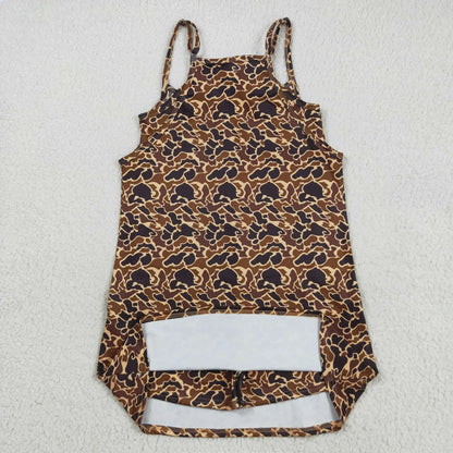 Sibling Adult Women Strap Western Camo Pockets Yoga Active Shorts Dresses C9.1