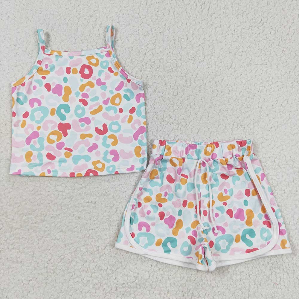 Sibling Baby Girls Summer Straps Shirts Shorts Clothes Sets 6.18