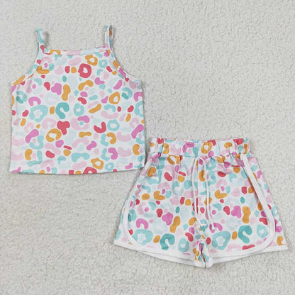 Sibling Baby Girls Summer Straps Shirts Shorts Clothes Sets 6.18
