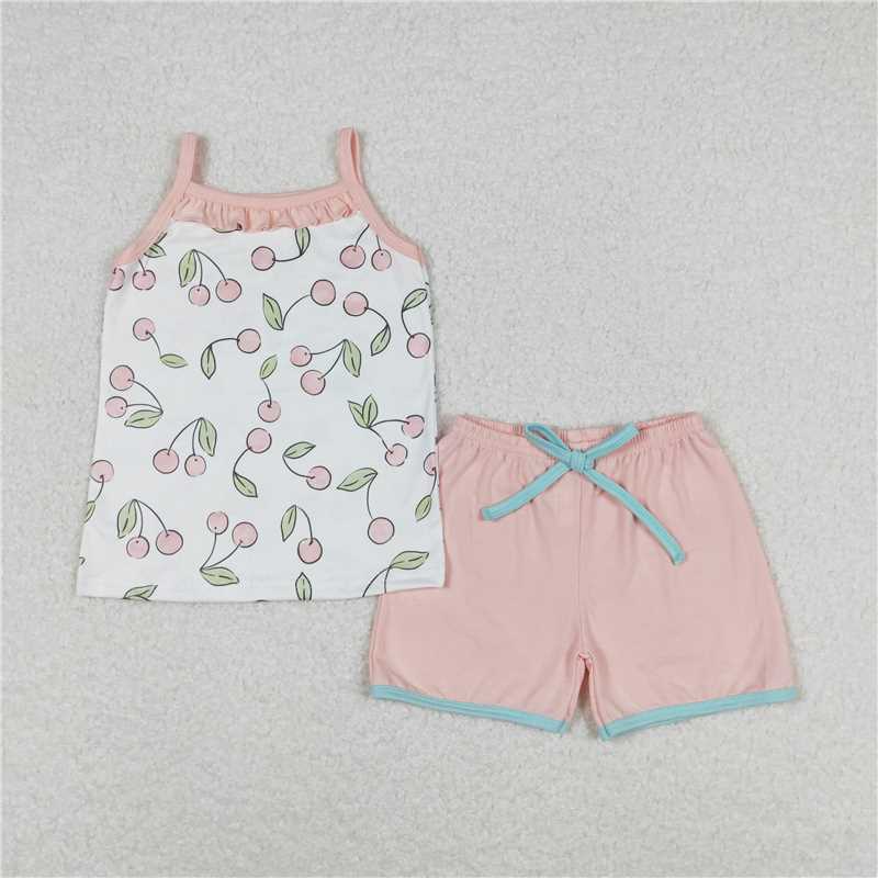 Baby Girls Sibling Straps Top Shorts Summer Clothes Sets