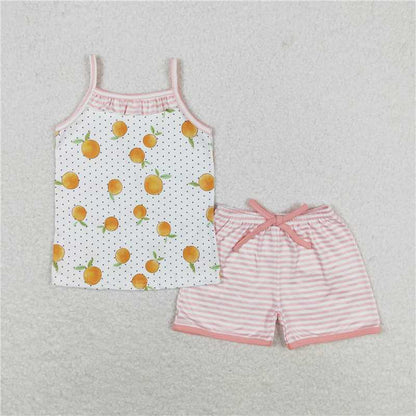 Baby Girls Sibling Straps Top Shorts Summer Clothes Sets