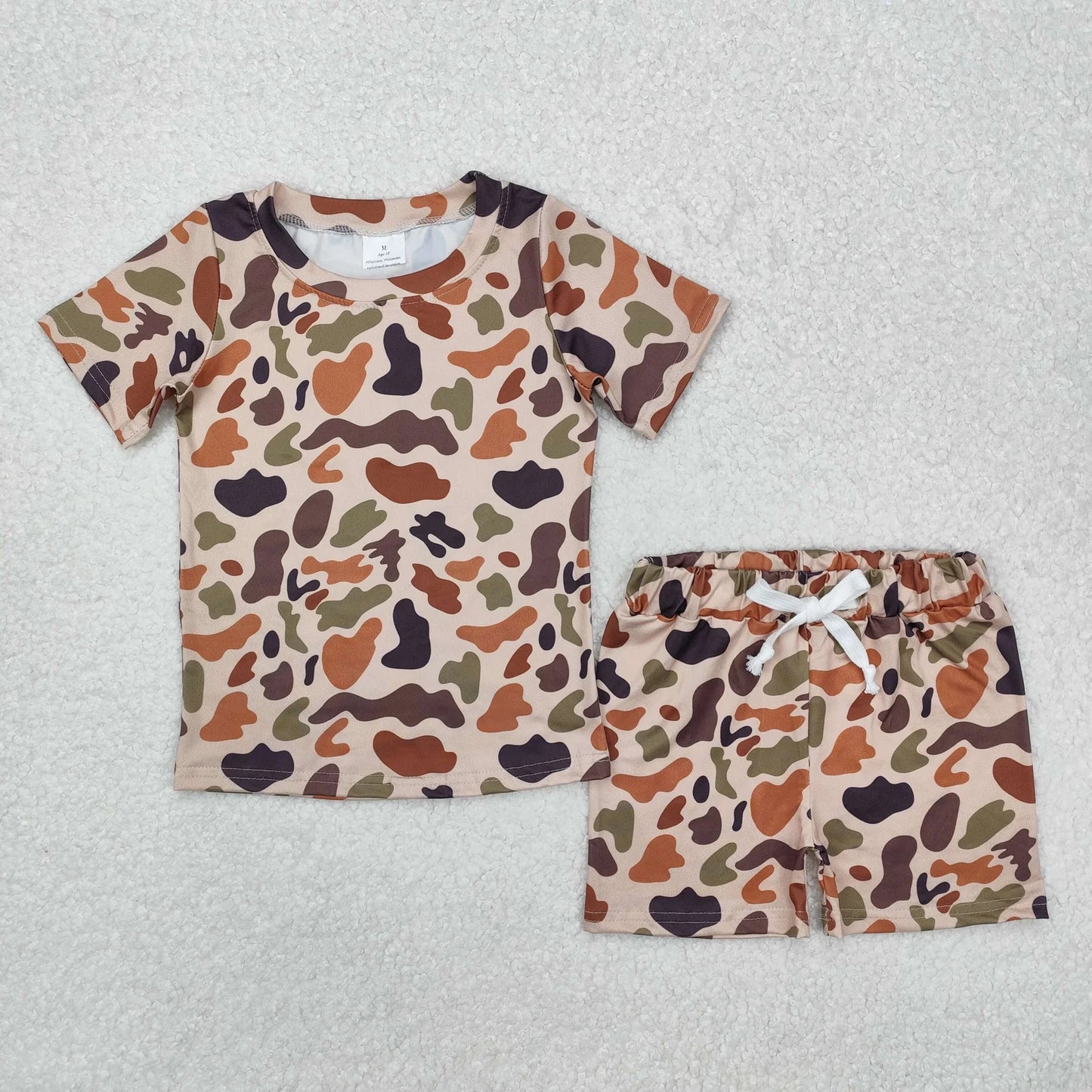 Sibling Baby Girls Short Sleeve Southern Hunting Camo Top Shorts Pajamas Sets C11.27
