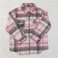 Sibling Boys Girls Plaid Button Ups Long Sleeve Shirts Tops