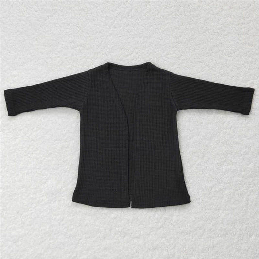 GT0243 Black long sleeve cardigan top