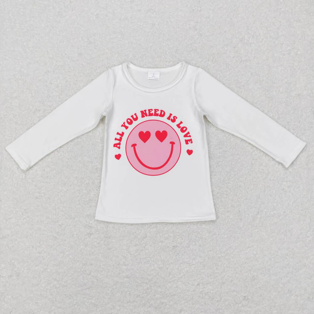 GT0388all you need is love love white long sleeves