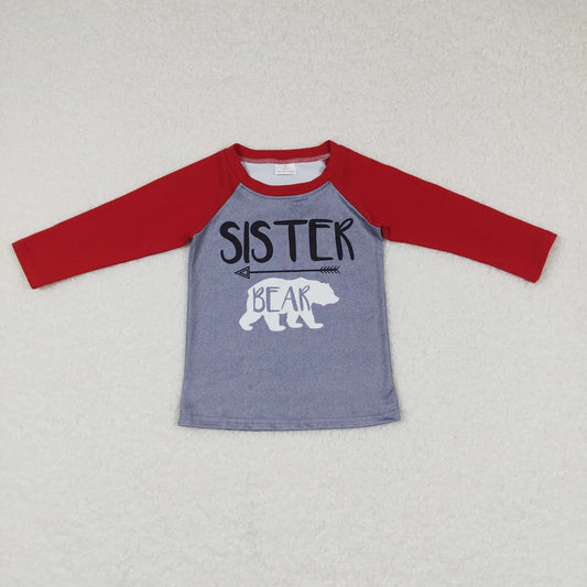Sibling Baby Boys Girls Western Bears Tee Shirts Top C10.22