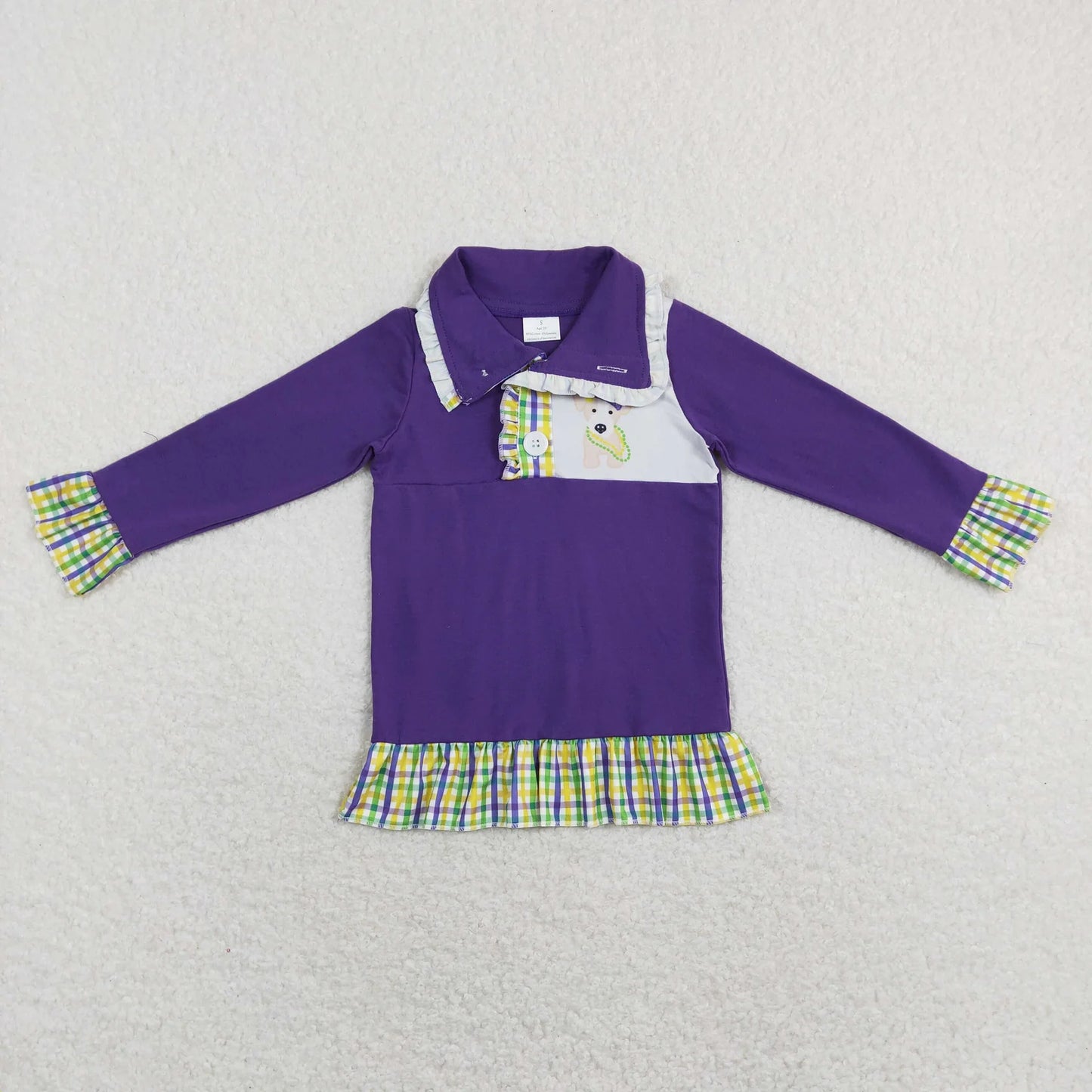 Sibling Baby Boys Girls Mardigras Dogs Zip Pullovers Tops C10.31