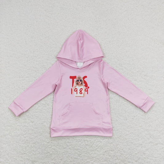 GT0436 pink hooded long-sleeved top