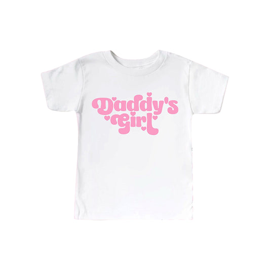 C12.12 GT1566 Baby Girls Short Sleeve Daddy's Girl Hearts T-shirts Top Preorder