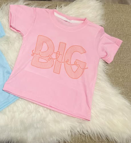 C12.12 GT1568 Baby Girls Pink Short Sleeve Big Sister T-shirts Top Preorder