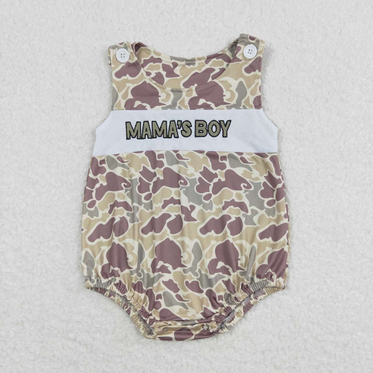 SR0995 Embroidered camouflage lettering army green vest jumpsuit