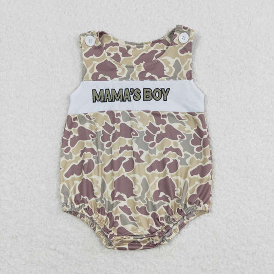 SR0995 Embroidered camouflage lettering army green vest jumpsuit